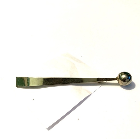 Vintage 2 Silver / Gold Metal Large Brooches - Circle & Bar - Picture 3 of 4